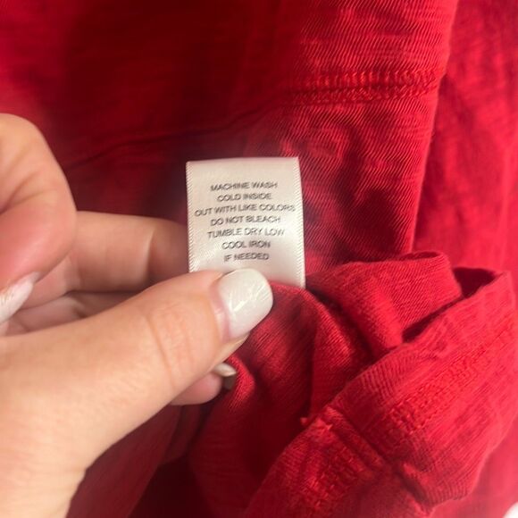 ✨Habitat Cotton Pebble Pocket Sz 2X Tunic In Cranberry✨ - Picture 10 of 11